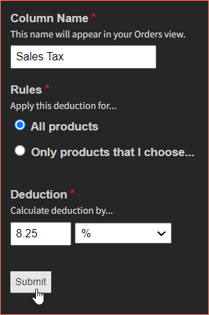 Deduction form