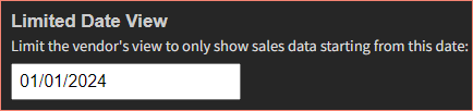 Limit date view field