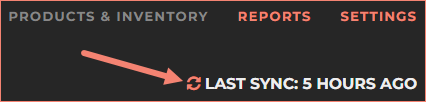 Sync product data icon