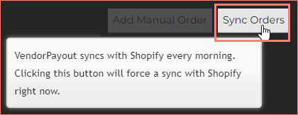 Sync Orders button